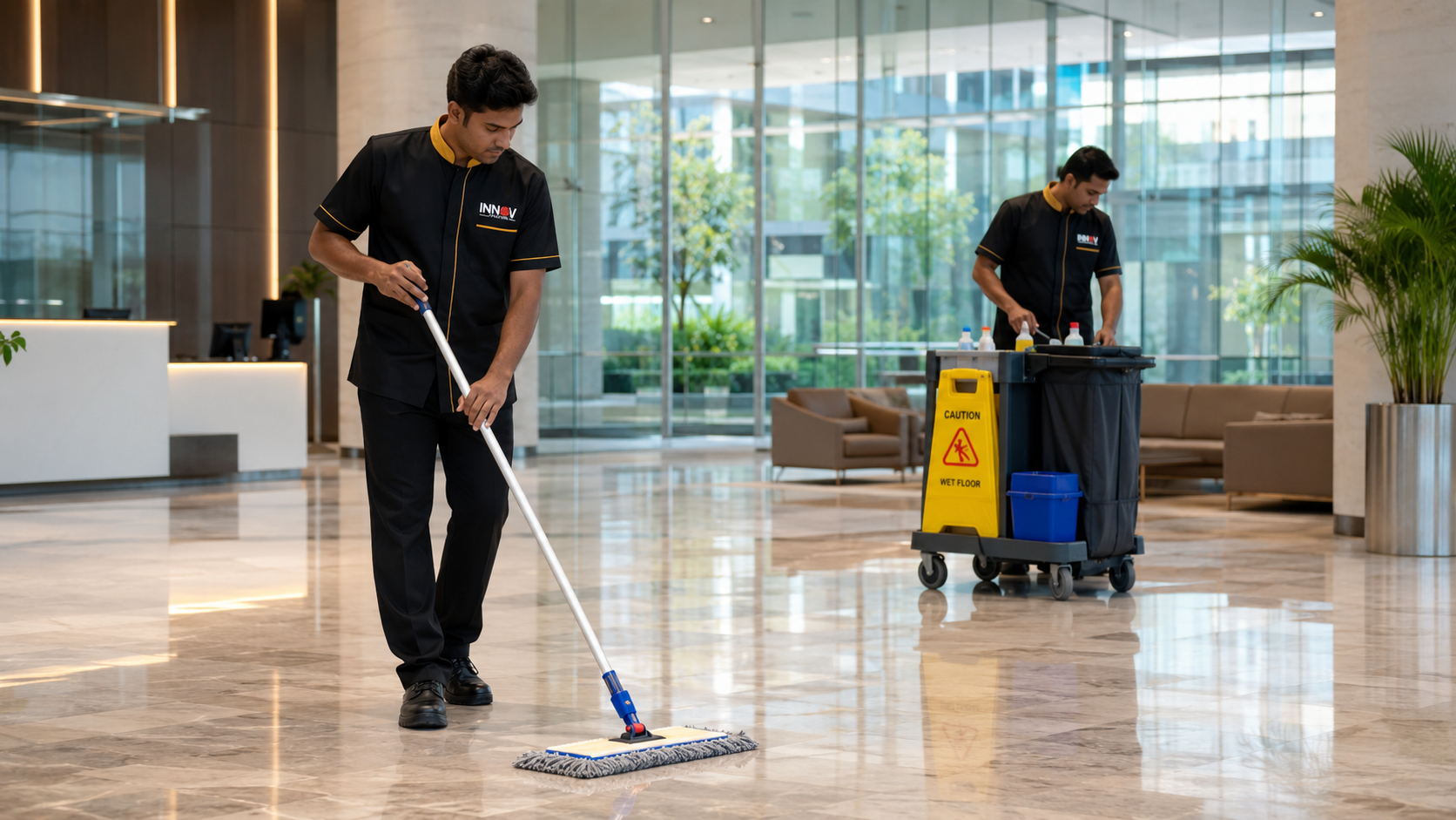 Soft and Support Services — housekeeping, front-desk, mailroom and visitor management